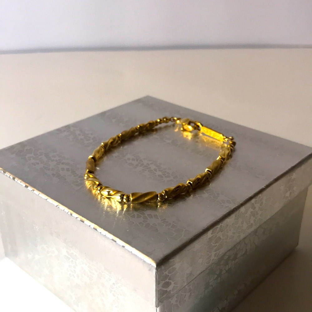 Napier bracelet gold tone twisted link bracelet elegant minimalist